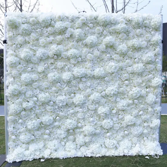 結婚式のホームパーティーの装飾のための造花バラの花の壁